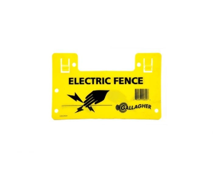 Gallagher electrtic fence warning sign